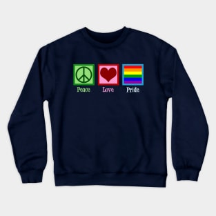 Peace Love Gay Pride Crewneck Sweatshirt